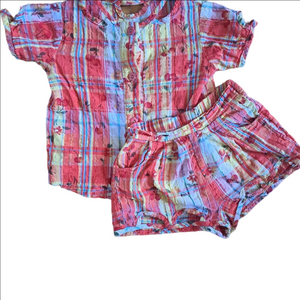 🇨🇦 Vintage Plaid Cotton Kids Set – Le Grenier des Frimousses – Made in Canada
